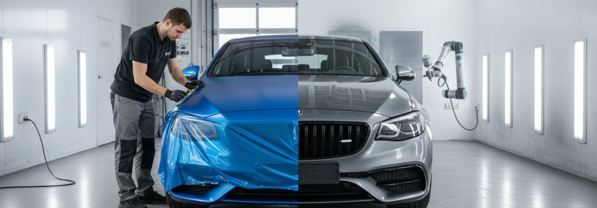 Auto värvimine vs kiletamine Tallinnas: Milline valik on 2026. aastal parim?