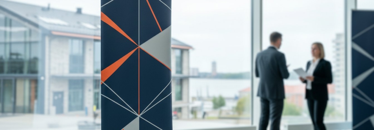 Roll-up bänner Tallinnas: Kuidas valida parim esitluslahendus 2026. aastal?